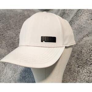 PUMA Men's Stretch Fit Structured Fit / Pre Curved Bill White - SIZE L/XL